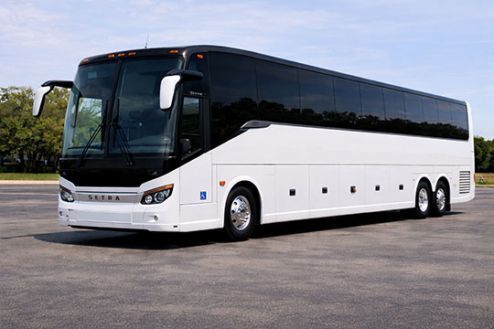 56-passenger charter bus available for charter in Carlsbad, CA